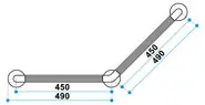 135 Angles Fluted Grabrail Dims 1