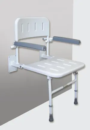 Deluxe Shower Seat, Back & Armrests