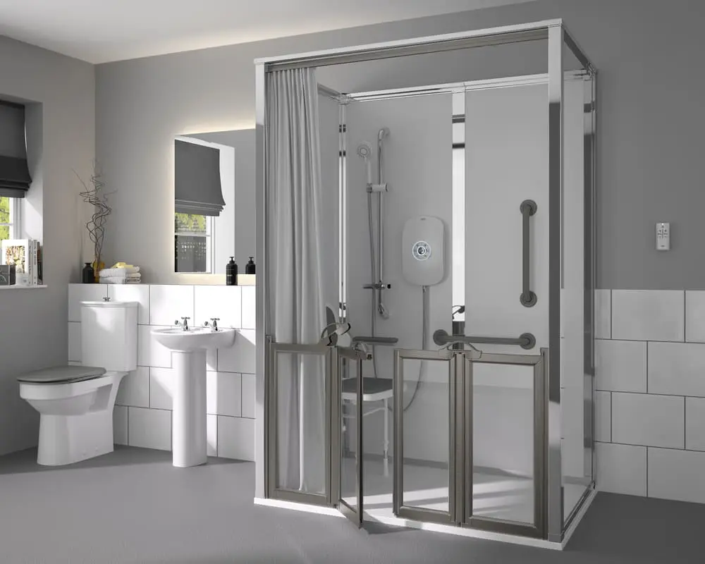 Onyx Care Pod Half Height cubicle with shower and seat