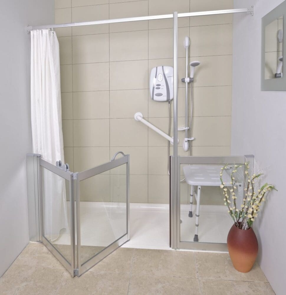 easy access shower with seat