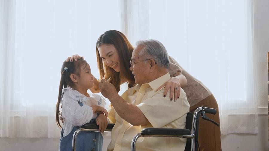 Bigstock Asian Happy Disabled Elderly I 408701888