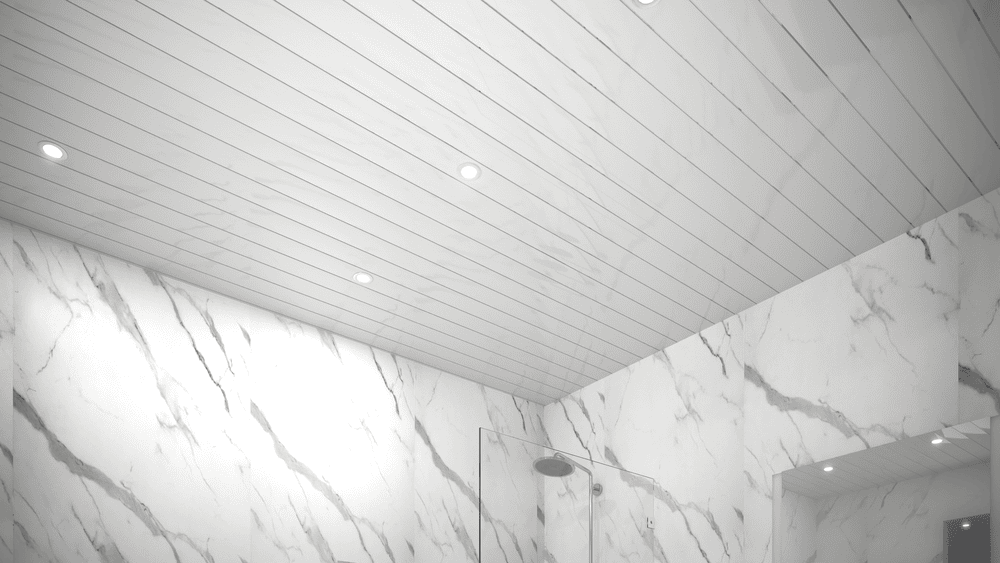 Png White Ceiling With Double Chrome Strip